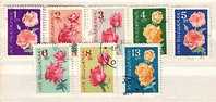 1962 Flora  FLOWERS - ROSES 8v.- Used (O)  BULGARIA / Bulgarie - Rosen