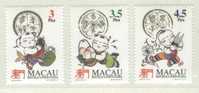 1994 Macau/Macao Stamps -Fortune Symbols Culture Costume Auspicious Bat  Fish Lotus Peach Fruit Chinese New Year - Año Nuevo Chino