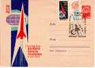 USSR Gagarine-Moskwa 1th Anniversary Spaceship/Vaisseau Cacheted Uprated Postal Stationery Cover Lollini#1603-1962 - Sud America