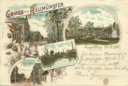 AK Neumünster Mehrbild-Farblitho 1902 #81 - Neumünster