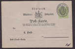 Württemberg Postal Stationery Ganzsache Entier Post-Dienst-Sache Overprinted 1 Kr. POST-DIREKTION - Ganzsachen