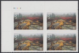 !a! USA Sc# C138 MNH PLATEBLOCK (UL/B2222) - Acadia National Park - 3b. 1961-... Ungebraucht