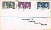 1418. Carta Certificada SUVA (Islas Fiji) 1937 - Fidji (1970-...)