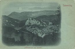 AK Semmering Polleroswand Raxalp Mondscheinlitho ~1900 #11 - Semmering