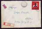 ERROR STAMPS (IMAGE DEPLASE) Nice Franking On Registred Cover,VERY RARE !. - Lettres & Documents