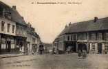 62-Fauquembergue-Rue Monsigny-Cpa 1918- Animée-commerces-attelage- - Fauquembergues