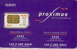 # Carte A Puce Gsm Belgique - Proximus 6   - Tres Bon Etat - - [2] Prepaid- Und Aufladkarten