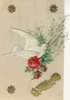 Delcampe - Superbe Carte En Céluloïde Avec Découpi, Colombes Et Roses -1906  ( Voir Verso ) - Bestickt