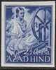 Germany Azadhind India 2 1/2a+2 1/2a MNH Impeforate Stamp Slight Offset - Franchigia Militare