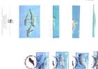 22/195   4 FDC  WWF  CAYMAN ISLANDS - Baleines