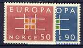 Norway 1963. EUROPE/CEPT. Michel 498-99. MNH(**) - Ungebraucht