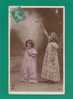ENFANTS, Fillettes, Jeu De Diabolo, Ed KF 2251, Voyagé En 1911, CPA émaillée, Pli Inf. - Andere & Zonder Classificatie