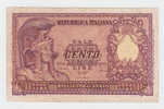 ITALY 100 Lire 1951 P 92b  92 B - 100 Lire