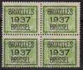 PO  321 Bloc De 4  ** - Typo Precancels 1936-51 (Small Seal Of The State)