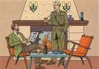 BLAKE  ET  MORTIMER    DANS LES ECHOS  CARTE  PUBLICITAIRE    ( 2004 ) - Comics