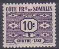 # - COTE FRANCAISE Des SOMALIS - TAXE N° 44 - NEUF SANS CHARNIERE - Autres & Non Classés