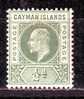 1901 Cayman  Islands SC# A2  3  MH * - Cayman (Isole)