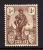 Malta - 1922 - ¼d Definitive - MH - Malte (...-1964)