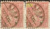 Sitzende Helvetia 38, 10 Rp.rot  "weisser Pkt In Wertschild"       1876 - Errores & Curiosidades