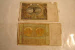 POLOGNE  / UN LOT DE 2 BILLETS DE ??  BEL ETAT ONT SERVIS - Polonia