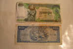 CAMBODGE  / UN LOT DE 2 BILLETS DE ??  BEL ETAT ONT SERVIS - Cambodge