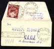 REGISTRED LILIPUT COVER VERY RARE FRANKING O/P STAMP 20 BANI CARAGIALE & COAT OF ARMS 1,10 LEI! - Covers & Documents
