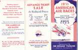B0381 Brochure Turistica AMERICAN AIR RACES 1933 - CHICAGO MUNICIPAL AIRPORT/AVIAZIONE ACROBATICA - Tourismus, Reisen