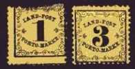 Timbre Allemagne Bade  Taxe Lot De 2 T. N°1 Et 2 .1862.c11€ - Ungebraucht