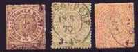 Timbre Allemagne Du Nord Conf.Lot De 3 T.Ob N°1-2-3. 1868 C.26€ - Used