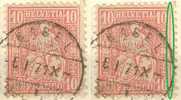 Sitzende Helvetia 38, 10 Rp.rot    "defekte Randlinie"       1871 - Variétés