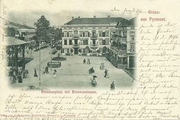 AK Bad Pyrmont Brunnenplatz Brunnenstraße Litho 1901 #07 - Bad Pyrmont