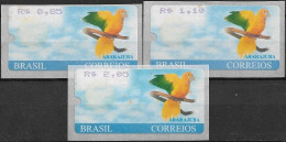 BRAZIL - COMPLETE SET AUTOMATA ARARAJUBA (SELF-ADHESIVE) 2005 - MNH - Neufs