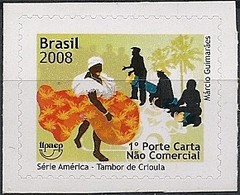 BRAZIL - "TAMBOR DE CRIOULA" (SELF-ADHESIVE, UPAEP ISSUE) 2008 - MNH - Danse