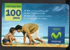 22-Uruguay-Card Pre-Pago- Movistar- Valor $ 100-TT:Playas, Gente - Uruguay