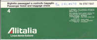 B0386  CARTA D´IMBARCO - BIGLIETTO AEREO - ALITALIA 1972 /TORINO/ROMA/MALTA - Europa