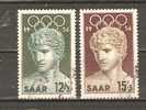 SAAR 1956 - OLYMPIC GAMES - SCULPTURE  - CPL. SET  - USED OBLITERE GESTEMPELT - Zomer 1956: Melbourne