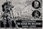 CPSM......CENTENAIRE DU SIEGE DE BELFORT..MILITAIRES..1992 - Belfort – Siège De Belfort