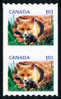 Canada (Scott No.2427 - Renard  / Fox) [**] Roulette Paire / Coil Pair - Unused Stamps