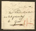 Belgique Précurseur 1814 Lettre Datée D´ Alost Avec à La Croix Rouge - 1814-1815 (Gen.reg. Belgien)