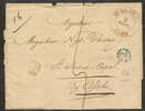 Belgique Précurseur 1836 Lettre Càd Malines + Sr (rare En 1836) + D En Bleu (rare) + Au Dos T18 Assche RR. - 1714-1794 (Pays-Bas Autrichiens)