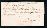 Belgique Précurseur 1760 Lettre Avec Marque "Bruxelles". - 1714-1794 (Austrian Netherlands)