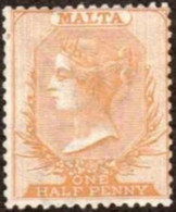 MALTA..1863..Michel # 2 B...MLH...MiCV - 120 Euro. - Malte (...-1964)