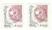Rep. Italiana 2004: La Donna Nell´arte, 0,45 Eur. VARIETA´: Foglia E Parte Di Spiga Mancanti. - Plaatfouten En Curiosa