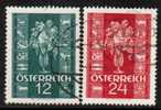 AUSTRIA   Scott #  388-9  VF USED - Gebruikt