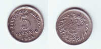 Germany 5 Pfennig 1921 J WWI Issue - 5 Pfennig