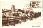 Cahors Journée Du Timbre 1946 Sur Cp Avec Vue  Le Lot Et La Vieille Ville - 1940-1949