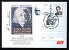 Cover,stationery,STAMP + PMK  With The Nobel Prize In Physics ,Einstein,2005,ROMANIA.(D) - Albert Einstein