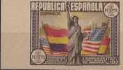 ES763SCSDBH-L3935TBASC.Spain. ANIVERERSARIO. CONSTITUCION USA Banderas.1938 (Ed 763s**)sin Charnela.LUJO . - Autres & Non Classés