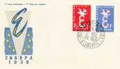 BELGIUM 1958 EUROPA CEPT FDC - 1958