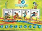 Error,rare Stamp,blue Colour Shifted,tiger,badminton,wrestling,athletics,commonwealth Games,shooting,tennis,weight,india - Ungebraucht